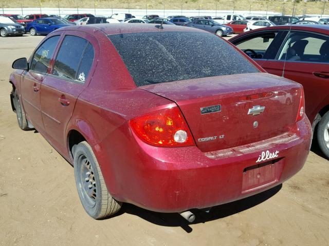 1G1AT58H797234197 - 2009 CHEVROLET COBALT LT MAROON photo 3