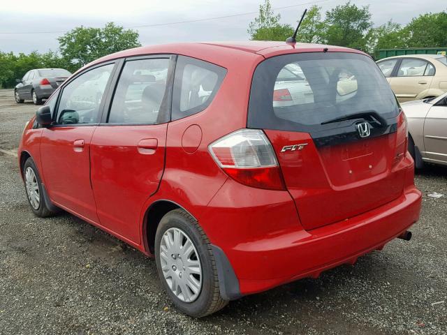 JHMGE8H22AC016798 - 2010 HONDA FIT RED photo 3