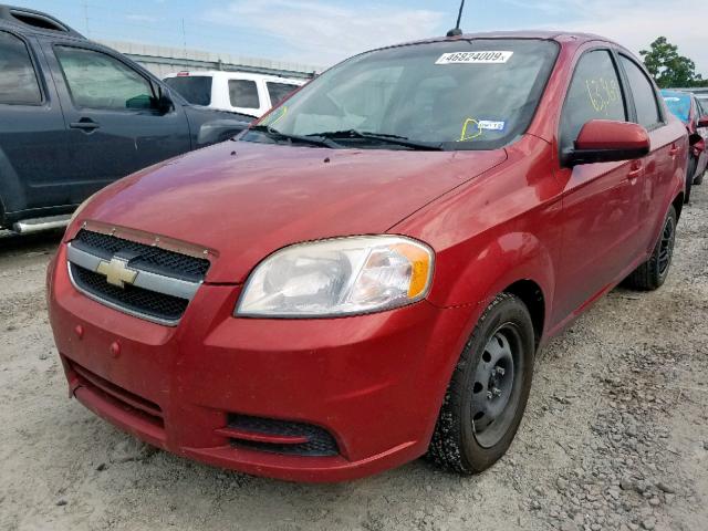 KL1TD5DE4AB099570 - 2010 CHEVROLET AVEO LS RED photo 2