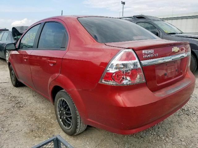 KL1TD5DE4AB099570 - 2010 CHEVROLET AVEO LS RED photo 3