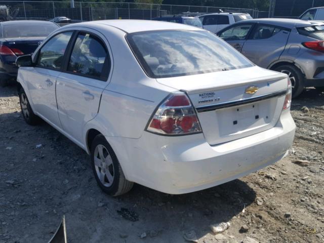 KL1TD5DE5BB194978 - 2011 CHEVROLET AVEO LS WHITE photo 3
