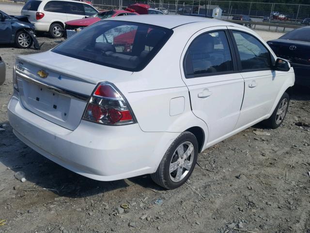 KL1TD5DE5BB194978 - 2011 CHEVROLET AVEO LS WHITE photo 4