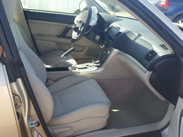 4S4BP60C387353042 - 2008 SUBARU OUTBACK GOLD photo 5