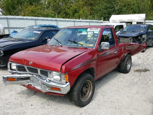 1N6SD11SXVC374573 - 1997 NISSAN TRUCK BASE BURGUNDY photo 2