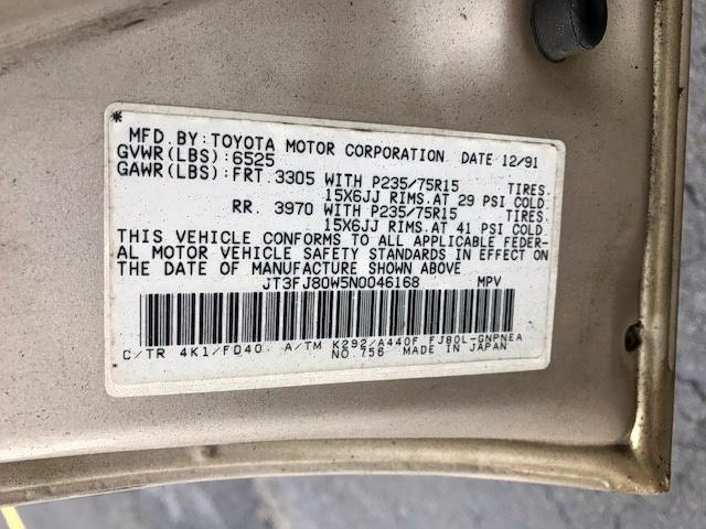 JT3FJ80W5N0046168 - 1992 TOYOTA LAND CRUIS BEIGE photo 10