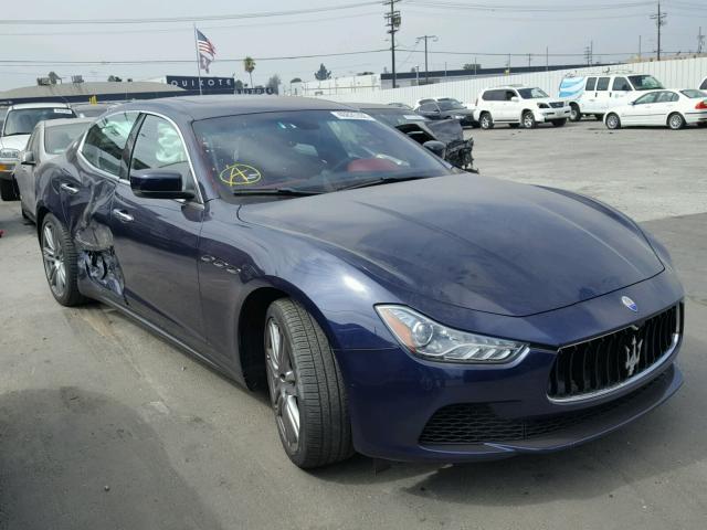 ZAM57XSA7G1169965 - 2016 MASERATI GHIBLI BLUE photo 1