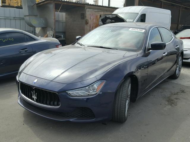 ZAM57XSA7G1169965 - 2016 MASERATI GHIBLI BLUE photo 2