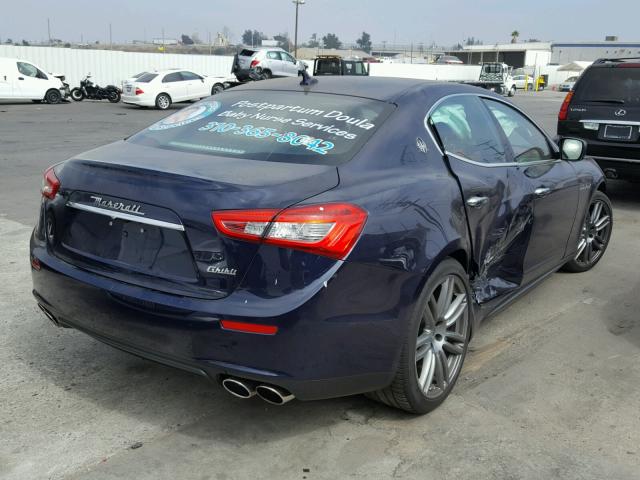 ZAM57XSA7G1169965 - 2016 MASERATI GHIBLI BLUE photo 9