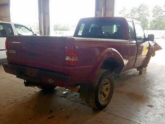 1FTYR14U87PA07498 - 2007 FORD RANGER SUP RED photo 4