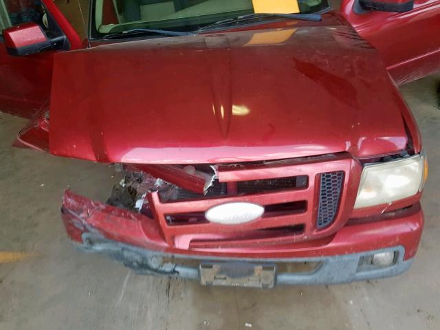 1FTYR14U87PA07498 - 2007 FORD RANGER SUP RED photo 7