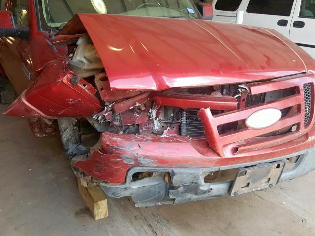 1FTYR14U87PA07498 - 2007 FORD RANGER SUP RED photo 9