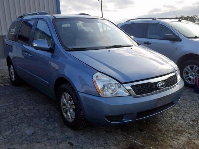 KNDMG4C72C6495557 - 2012 KIA SEDONA LX BLUE photo 1