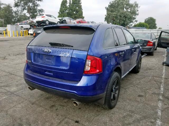 2FMDK3GC5DBA52141 - 2013 FORD EDGE SE BLUE photo 4