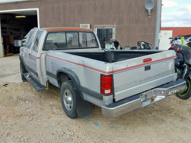 1B7GG23Y5SS148661 - 1995 DODGE DAKOTA SILVER photo 3