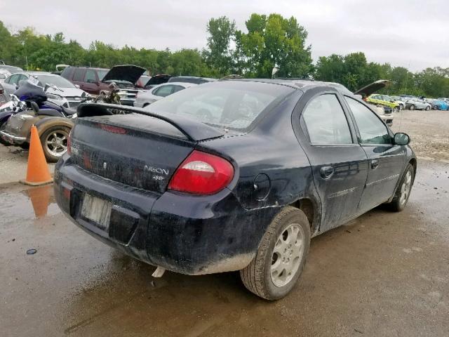 1B3ES56C65D127142 - 2005 DODGE NEON SXT BLACK photo 4