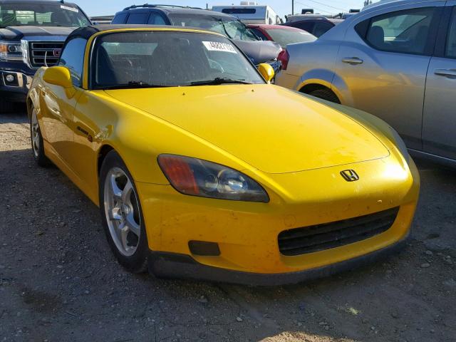 JHMAP11452T007792 - 2002 HONDA S2000 YELLOW photo 1