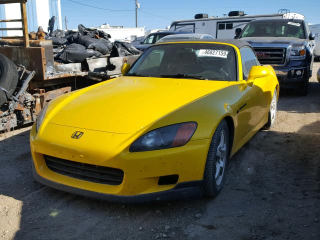 JHMAP11452T007792 - 2002 HONDA S2000 YELLOW photo 2