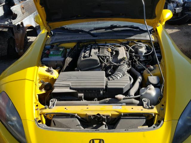 JHMAP11452T007792 - 2002 HONDA S2000 YELLOW photo 7