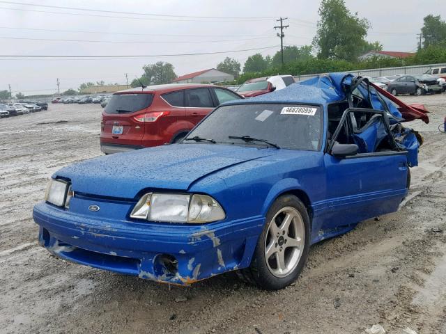 1FACP42E7MF126986 - 1991 FORD MUSTANG GT BLUE photo 2