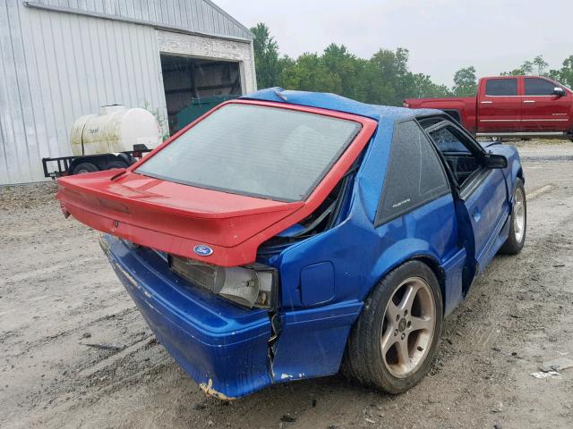 1FACP42E7MF126986 - 1991 FORD MUSTANG GT BLUE photo 4