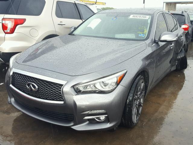 JN1BV7AR7EM702951 - 2014 INFINITI Q50 BASE CHARCOAL photo 2