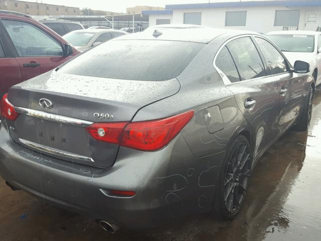 JN1BV7AR7EM702951 - 2014 INFINITI Q50 BASE CHARCOAL photo 4