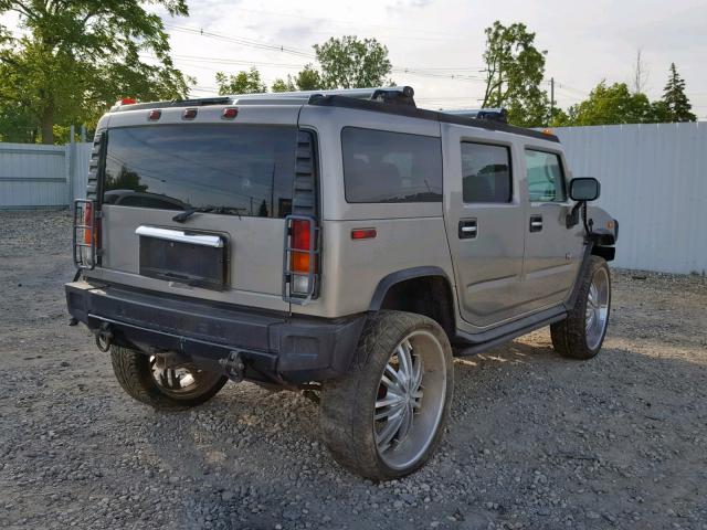 5GRGN23U63H120948 - 2003 HUMMER H2 GRAY photo 4