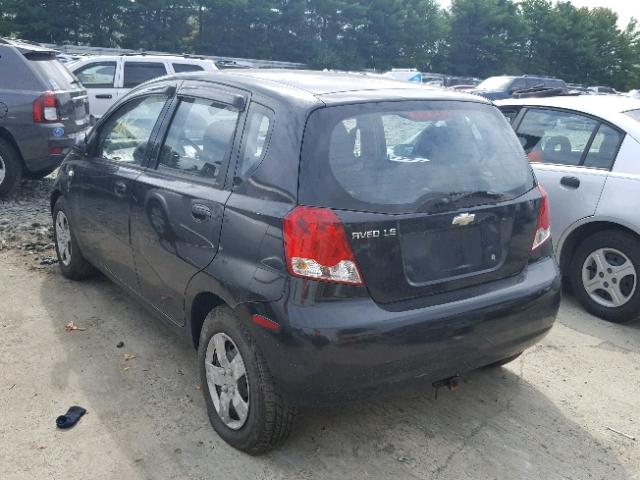 KL1TD66636B677676 - 2006 CHEVROLET AVEO BASE Qara foto 3