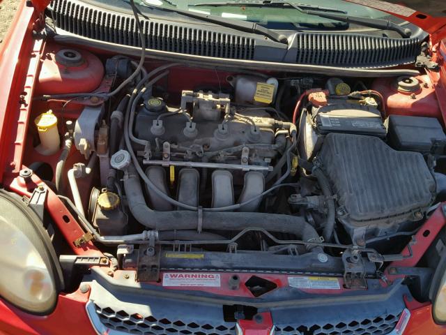 1B3ES26C63D113270 - 2003 DODGE NEON RED photo 7