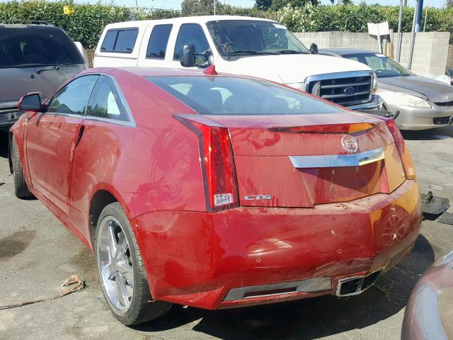 1G6DK1ED9B0113142 - 2011 CADILLAC CTS PERFOR RED photo 3