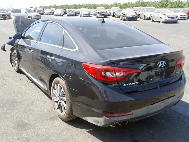 5NPE34AF4HH542062 - 2017 HYUNDAI SONATA SPO BLACK photo 3