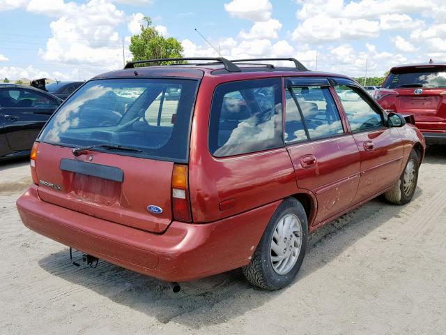 3FAFP15P0WR240293 - 1998 FORD ESCORT SE RED photo 4