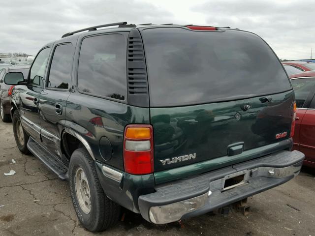 1GKEK13T01J143915 - 2001 GMC YUKON GREEN photo 3