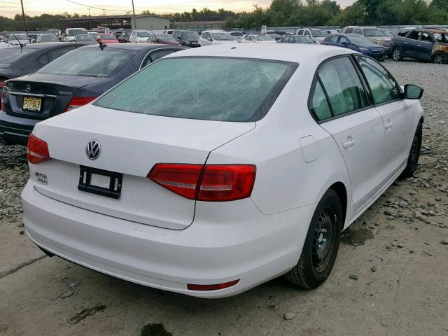 3VW2K7AJ5FM303376 - 2015 VOLKSWAGEN JETTA BASE WHITE photo 4