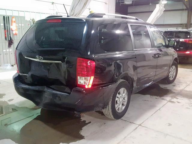 KNDMG4C77C6470461 - 2012 KIA SEDONA LX BLACK photo 4