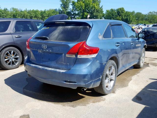 4T3BK3BB8BU053143 - 2011 TOYOTA VENZA BLUE photo 4