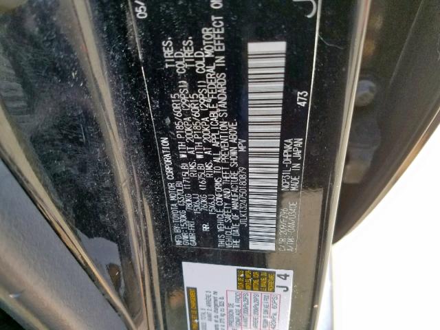 JTLKT324750180879 - 2005 TOYOTA SCION XB 黑色 照片 10