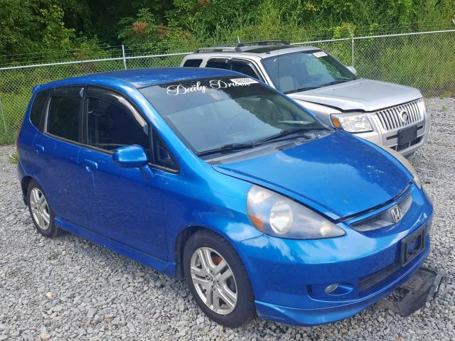 JHMGD38658S021096 - 2008 HONDA FIT SPORT BLUE photo 1