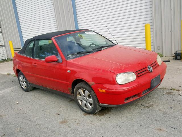 3VWDC21V61M813255 - 2001 VOLKSWAGEN CABRIO GLX 红色 照片 1