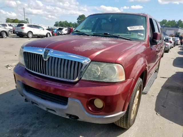 5LMFU27R14LJ24516 - 2004 LINCOLN NAVIGATOR MAROON photo 2