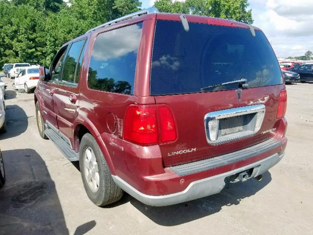 5LMFU27R14LJ24516 - 2004 LINCOLN NAVIGATOR MAROON photo 3