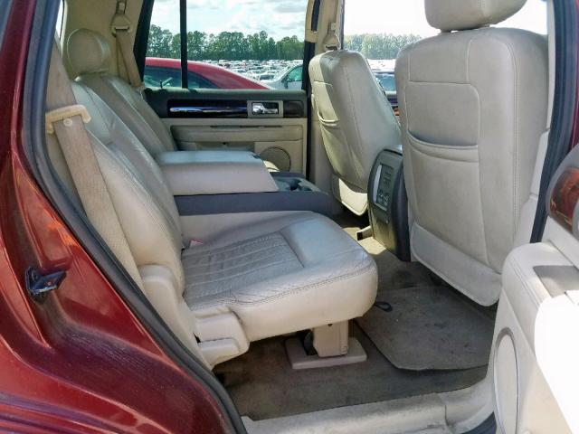 5LMFU27R14LJ24516 - 2004 LINCOLN NAVIGATOR MAROON photo 6