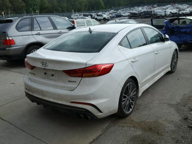 KMHD04LB8JU520992 - 2018 HYUNDAI ELANTRA SP WHITE photo 4