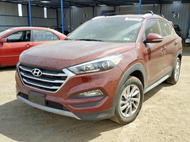 KM8J3CA28HU420988 - 2017 HYUNDAI TUCSON LIM MAROON photo 2