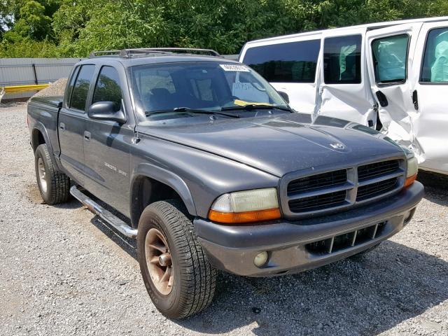 1B7HG38ZX2S564877 - 2002 DODGE DAKOTA QUA GRAY photo 1