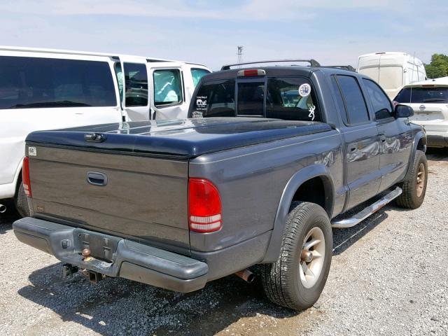 1B7HG38ZX2S564877 - 2002 DODGE DAKOTA QUA GRAY photo 4