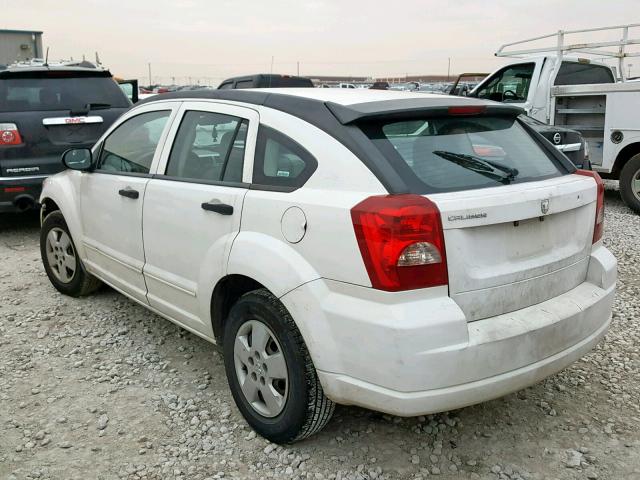 1B3HB28B17D233274 - 2007 DODGE CALIBER WHITE photo 3