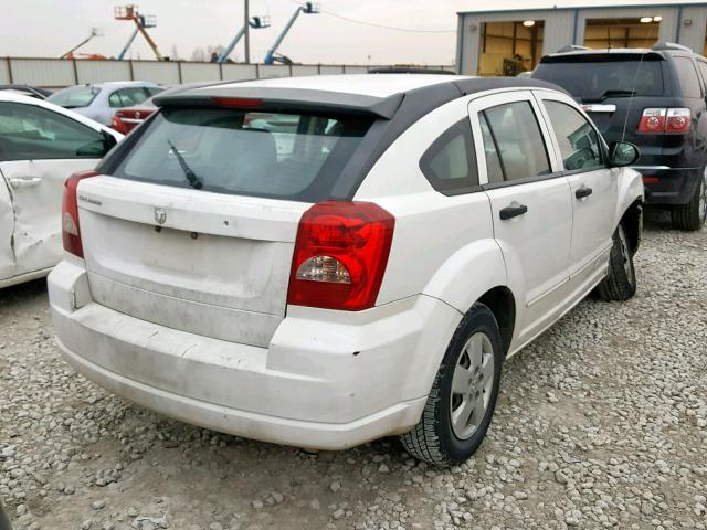 1B3HB28B17D233274 - 2007 DODGE CALIBER WHITE photo 4