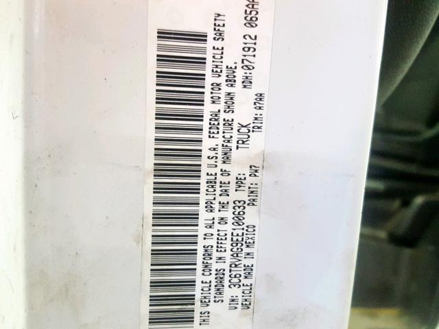 3C6TRVAG9EE100633 - 2014 RAM PROMASTER 白色 照片 10