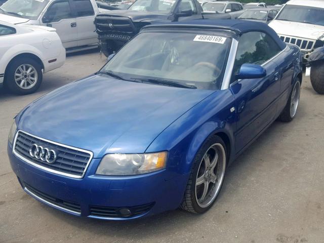 WAUAT48H74K011906 - 2004 AUDI A4 3.0 CAB BLUE photo 2